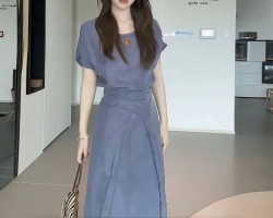 韓系顯瘦長裙